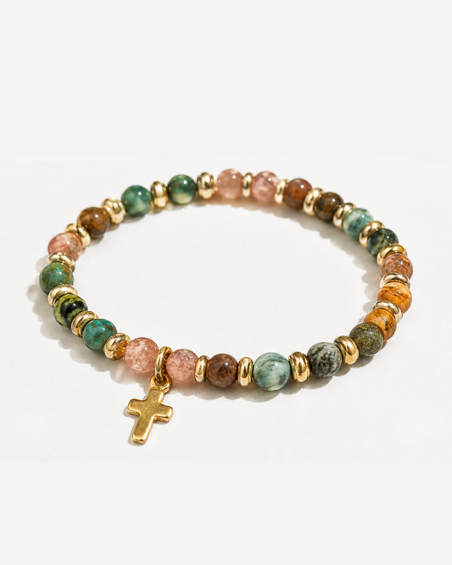 Stone Cross Bracelet